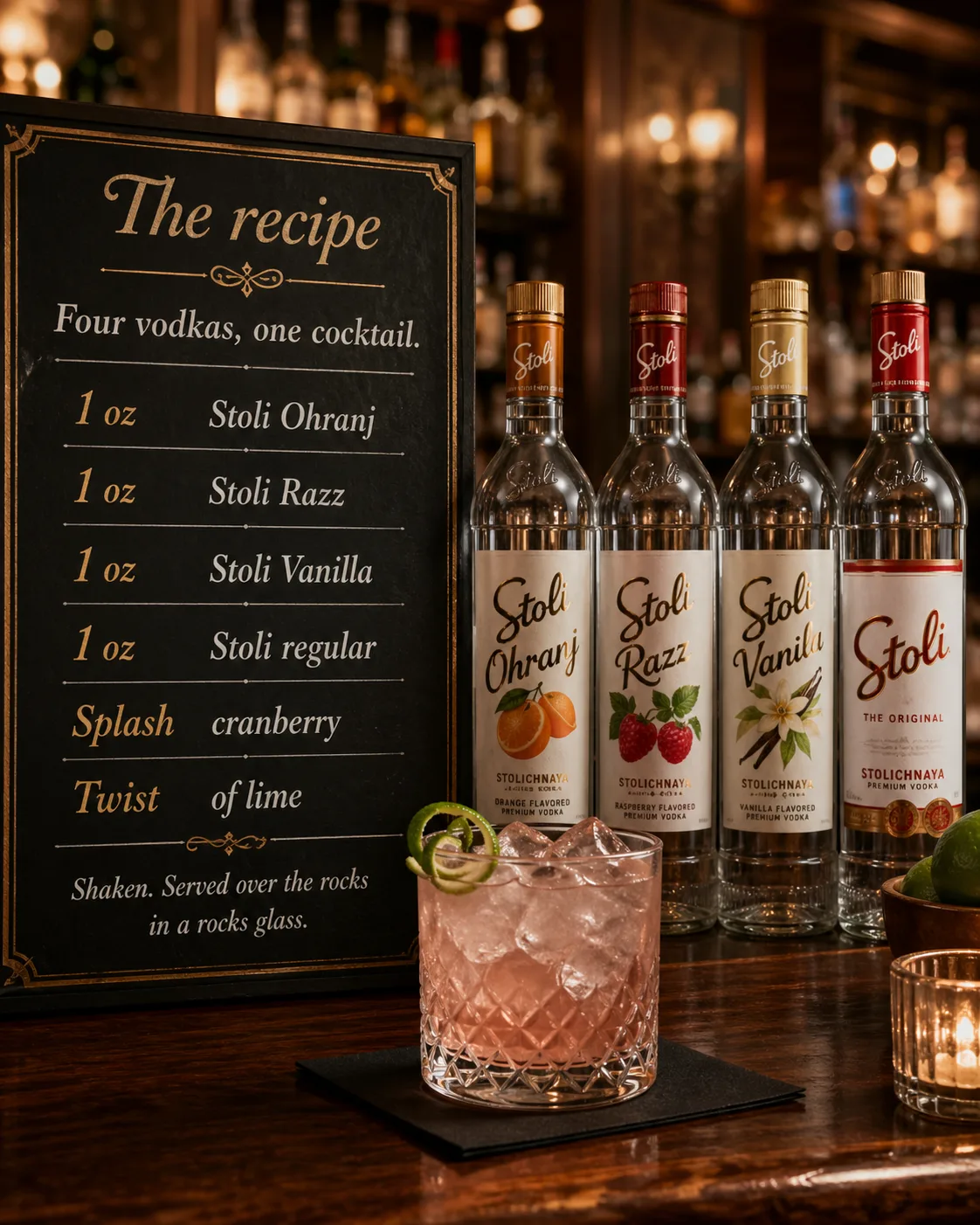 A snoopspecial cocktail in a rocks glass